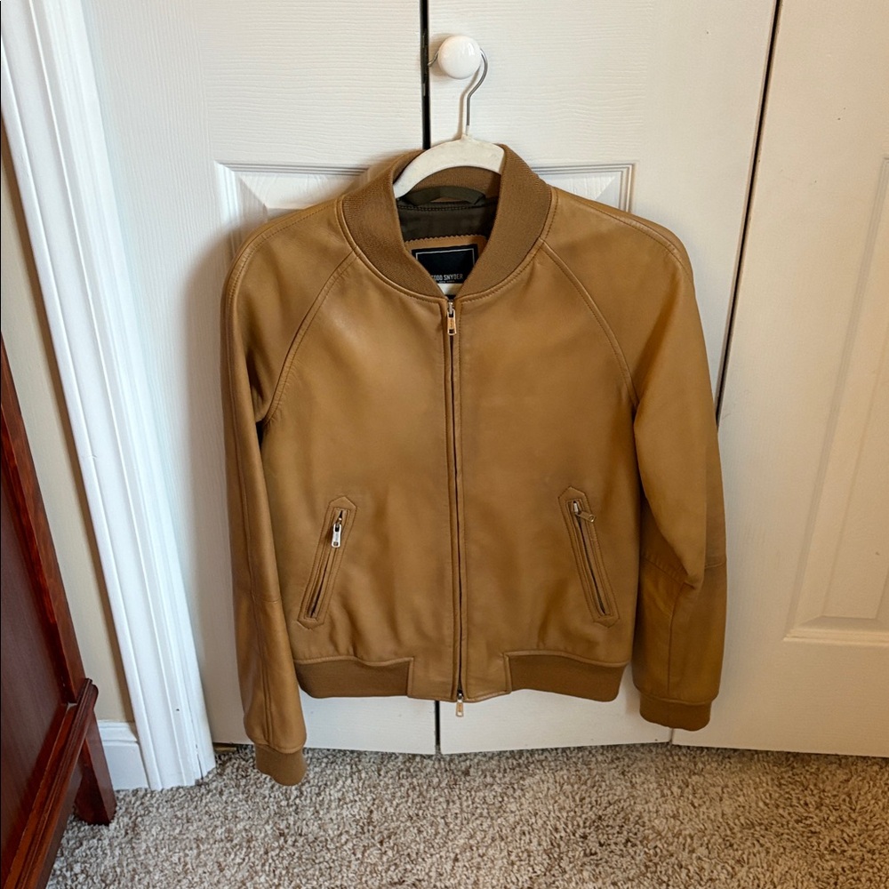 Todd Snyder Leather Bomber Jacket